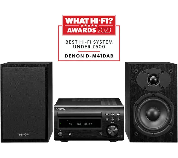 Denon DM41DAB DAB+ Mini HiFi System Black