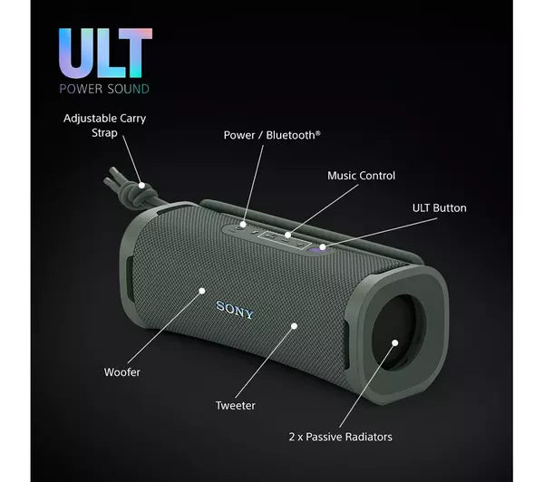 Sony ULT FIELD 1 Wireless Bluetooth Portable Speaker SRSULT10H Forest Grey