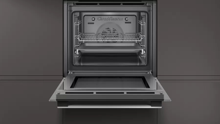 NEFF B1ACE4HN0B N50 Electric CircoTherm Single Oven Black Steel