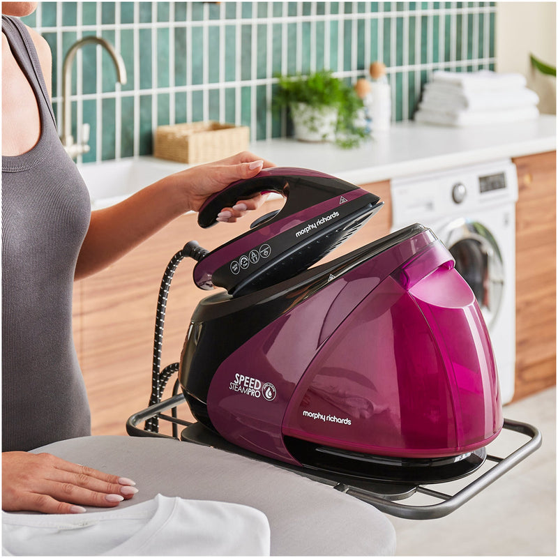 Morphy Richards 332102 Speed Steam Pro Steam Generator Iron Autoclean Purple