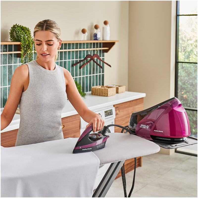 Morphy Richards 332102 Speed Steam Pro Steam Generator Iron Autoclean Purple