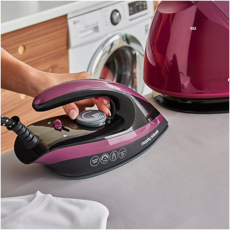 Morphy Richards 332102 Speed Steam Pro Steam Generator Iron Autoclean Purple