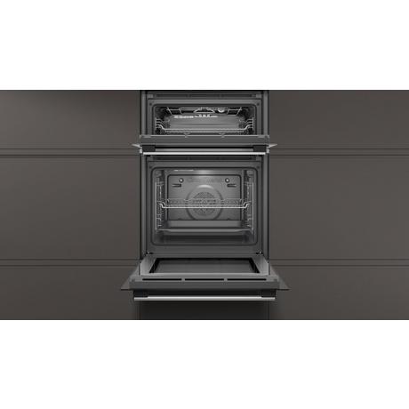 Neff U1GCC0AN0B N30 Built In Electric Double Oven Black & Steel