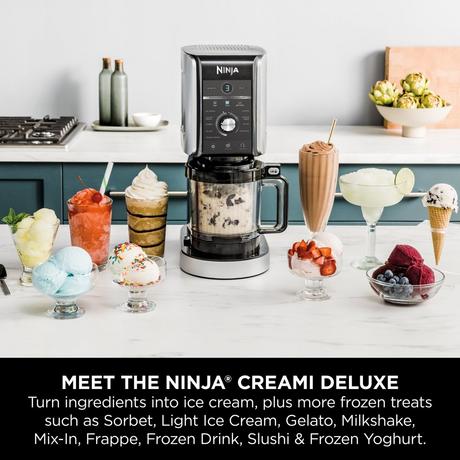 Ninja CREAMi Deluxe 10 in 1 Ice Cream and Frozen Drink Maker NC501UK