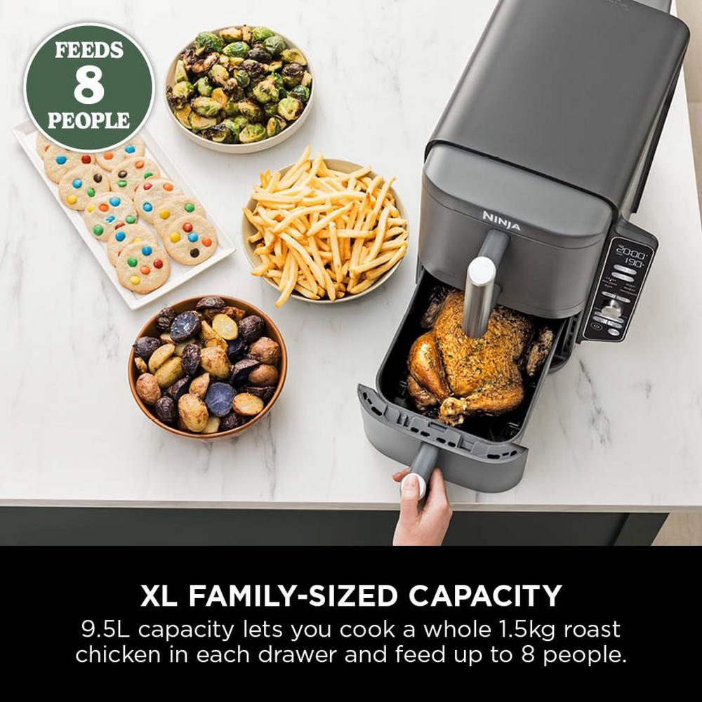 Ninja Double Stack XL 2-Drawer 9.5L Air Fryer Grey SL400UK