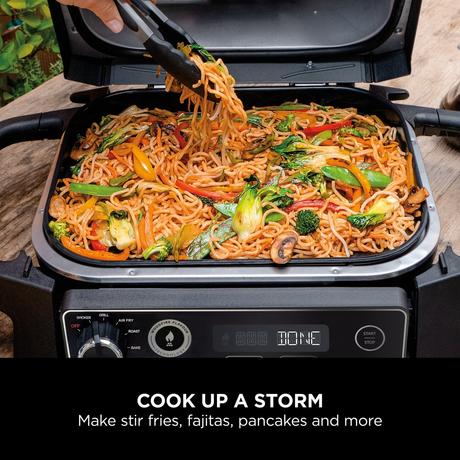 Ninja XSKGRIDPLTEUK Woodfire Electric BBQ Flat Plate Black