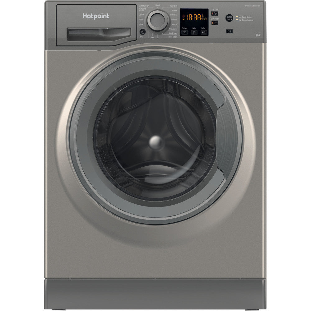 Hotpoint NSWM864CGGUKN 8kg 1600 Spin Washing Machine Graphite