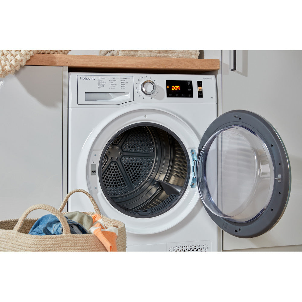 Hotpoint NTM1182XB 8kg Heat Pump Tumble Dryer White