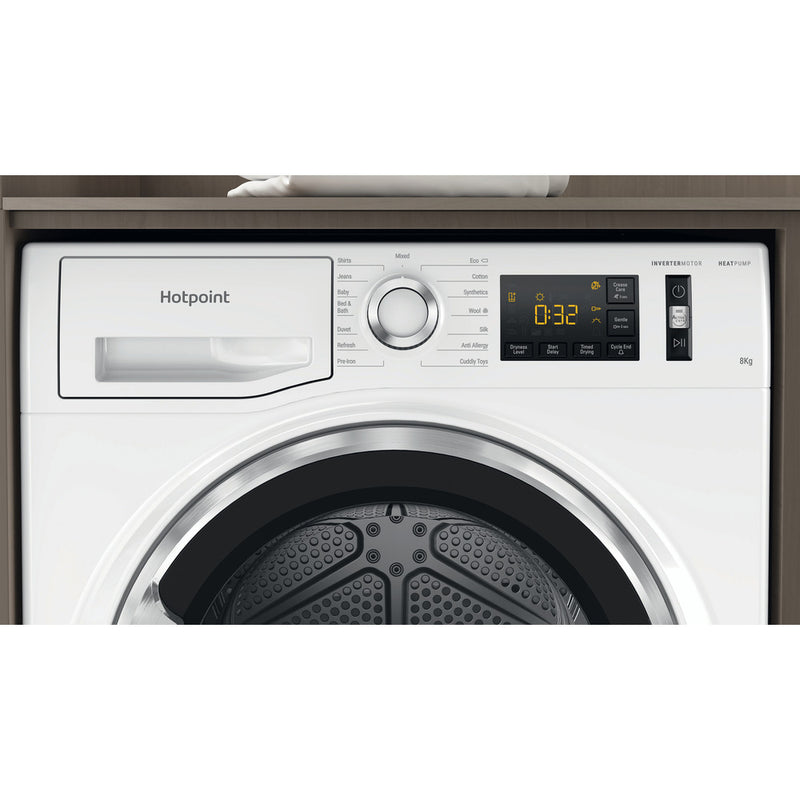 Hotpoint NTM1182XB 8kg Heat Pump Tumble Dryer White