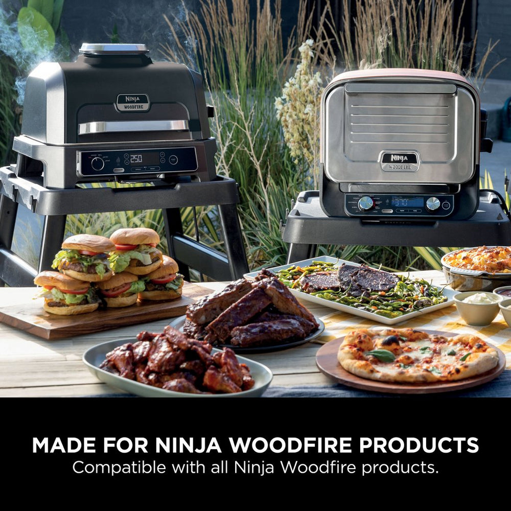 Ninja Woodfire Pro Connect XL Electric BBQ Grill and Smoker with Stand and Cover OG901UKGRILLKIT Open Box Clearance