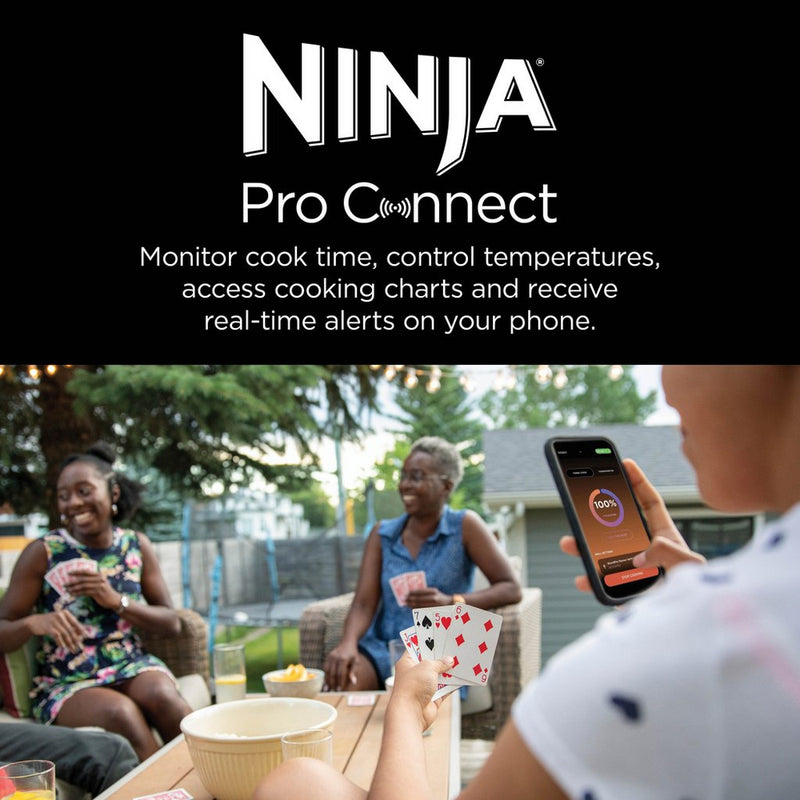 Ninja Woodfire Pro Connect XL Electric BBQ Grill and Smoker with Stand and Cover OG901UKGRILLKIT Open Box Clearance