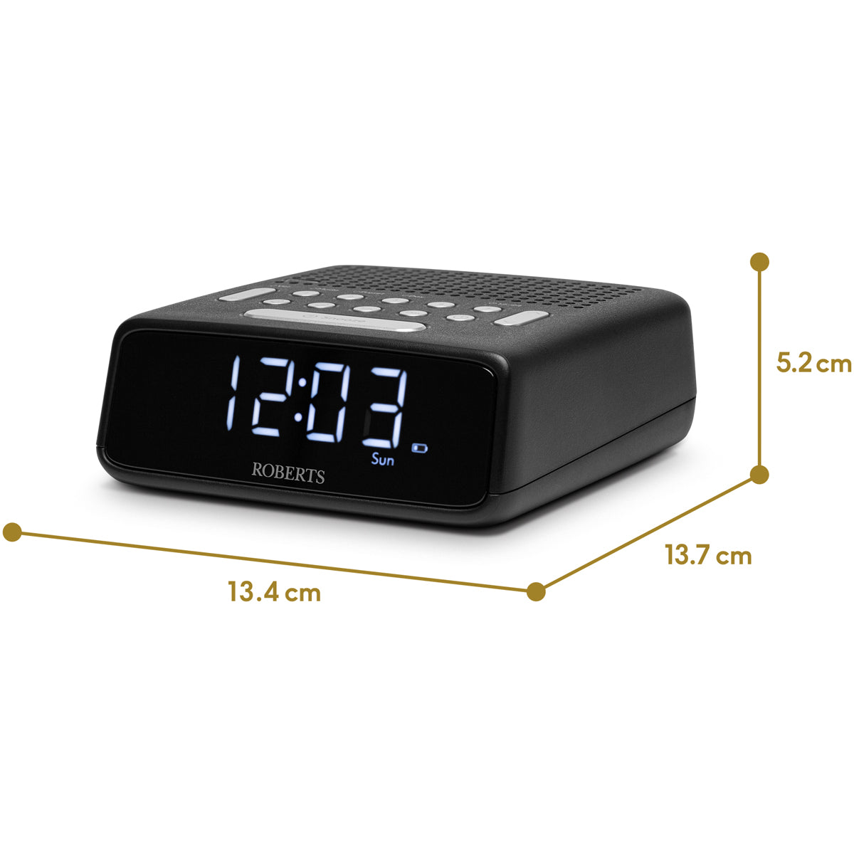 Roberts Ortus FM Alarm Clock Radio Black