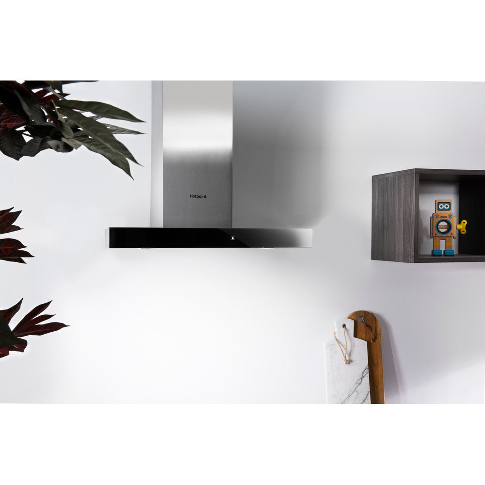 Hotpoint PHBS68FLTIX1 60cm Wall Mounted Cooker Hood Stainless Steel