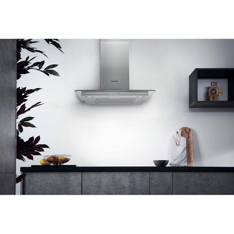 Hotpoint PHFG64FLMX 60cm Cooker Hood Stainless Steel