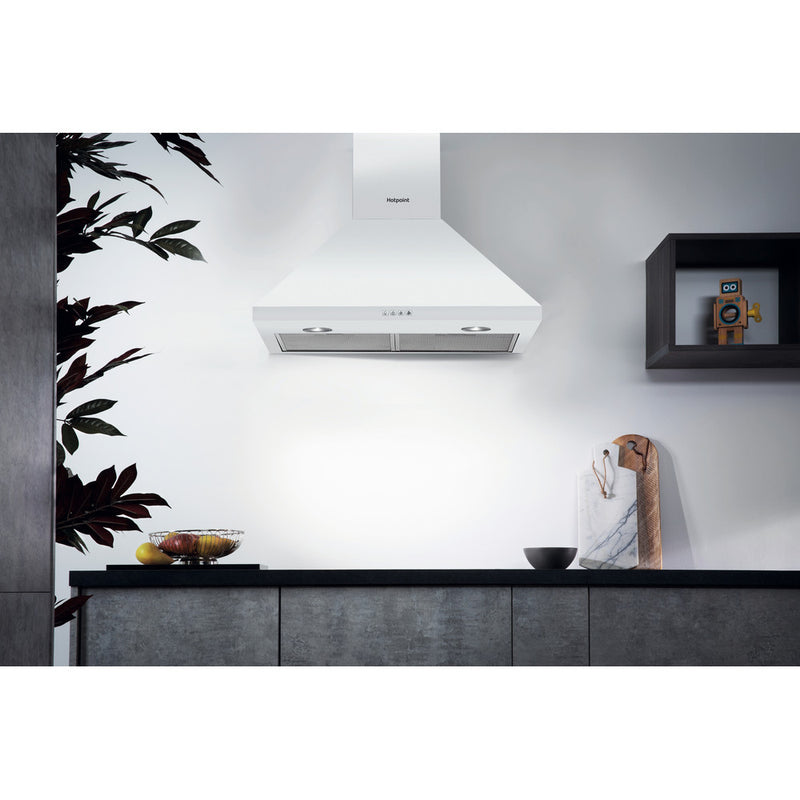 Hotpoint PHPC65FLMX 60cm Chimney Hood White