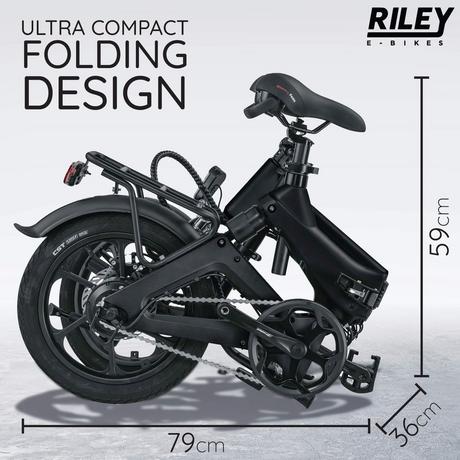 Riley RB1 Foldable Electric Bike Black