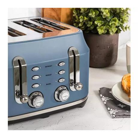 Rangemaster RMCL4S201SB Classic 4 Slice Toaster - Stone Blue