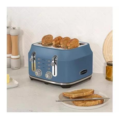 Rangemaster RMCL4S201SB Classic 4 Slice Toaster - Stone Blue