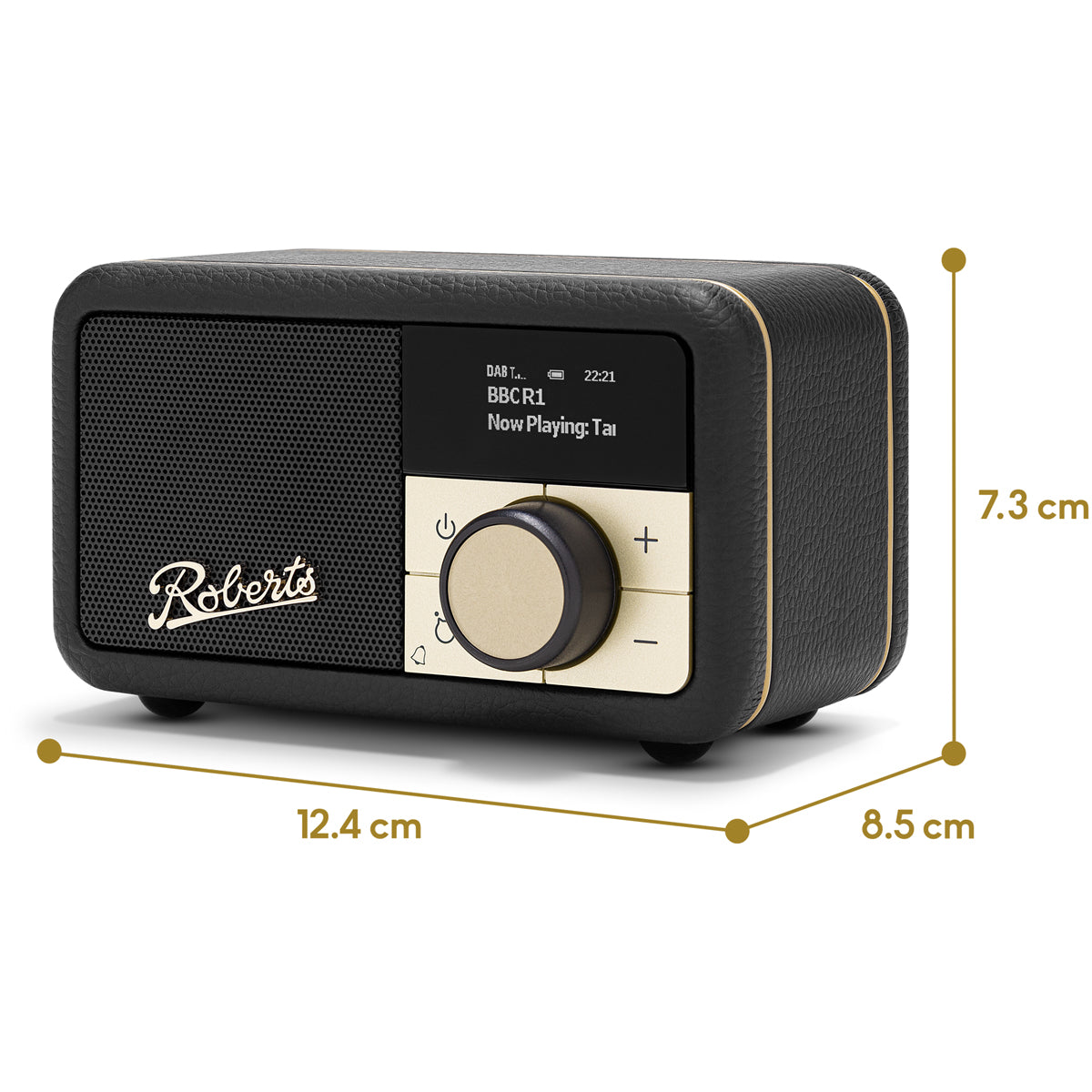 Roberts Revival Petite 2 DAB DAB+ Bluetooth Rechargeable Digital Radio Black