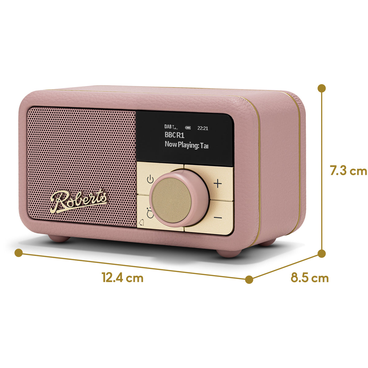 Roberts Revival Petite 2 DAB DAB+ Bluetooth Rechargeable Digital Radio Dusky Pink