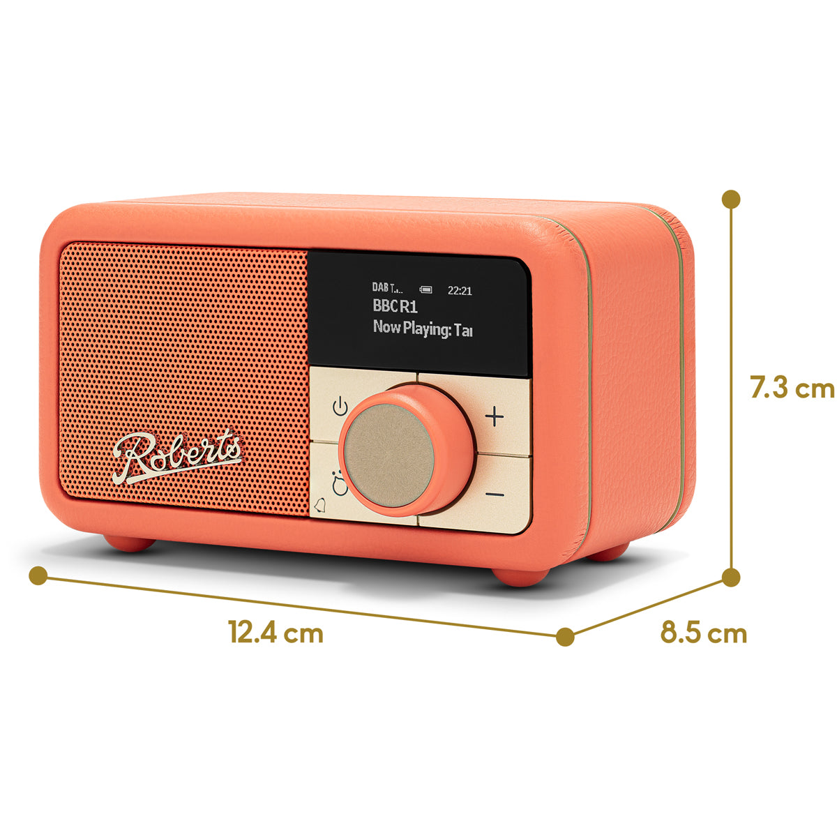 Roberts Revival Petite 2 DAB DAB+ Bluetooth Rechargeable Digital Radio Pop Orange