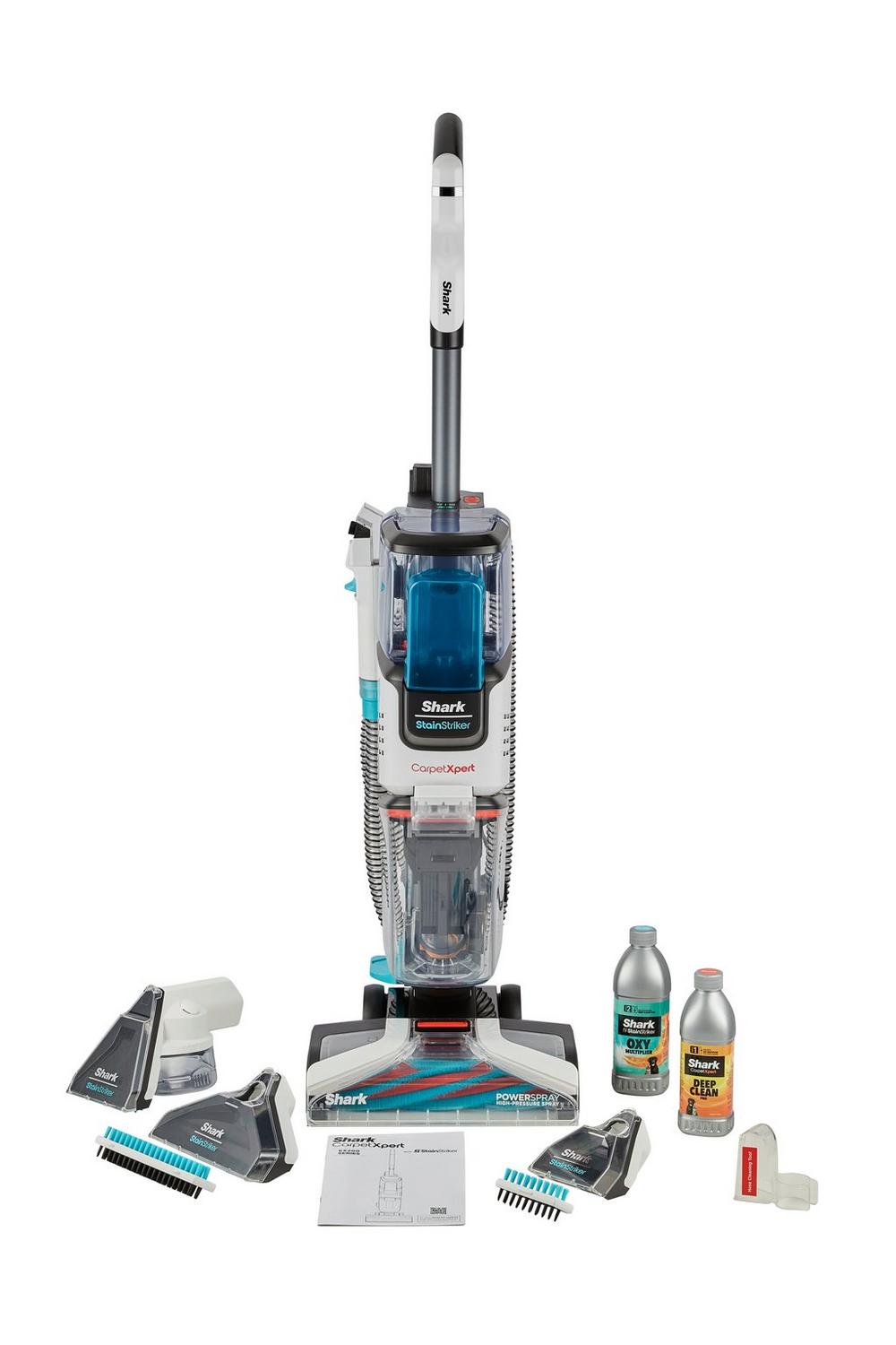 Shark EX200UK CarpetXpert Deep Carpet Cleaner with Built-In StainStriker - White