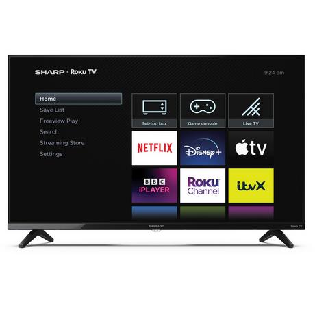 Sharp 1T-C32GD2225K 32 Inch LED HD Ready Frameless Smart Roku TV 2024