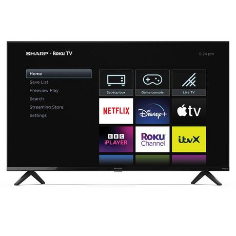 Sharp 2T-C43GD2225K 43 Inch LED Full HD Frameless Smart Roku TV 2024