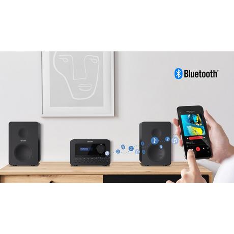 Sharp XL-B520D Tokyo DAB+ Bluetooth HiFi Micro System Black