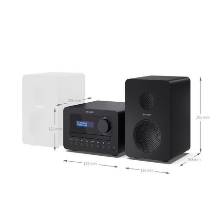 Sharp XL-B520D Tokyo DAB+ Bluetooth HiFi Micro System Black