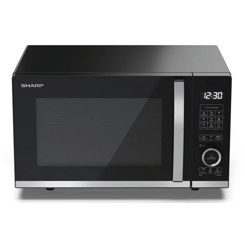 Sharp YC-QG204AU-B 20 Litres Flatbed Microwave Oven with Grill Black