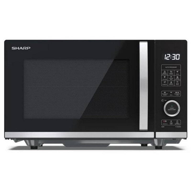 Sharp YC-QG204AU-B 20 Litres Flatbed Microwave Oven with Grill Black