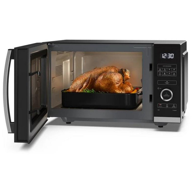 Sharp YC-QC254AU-B 25 Litres Flatbed Convection Oven Microwave with Grill Black