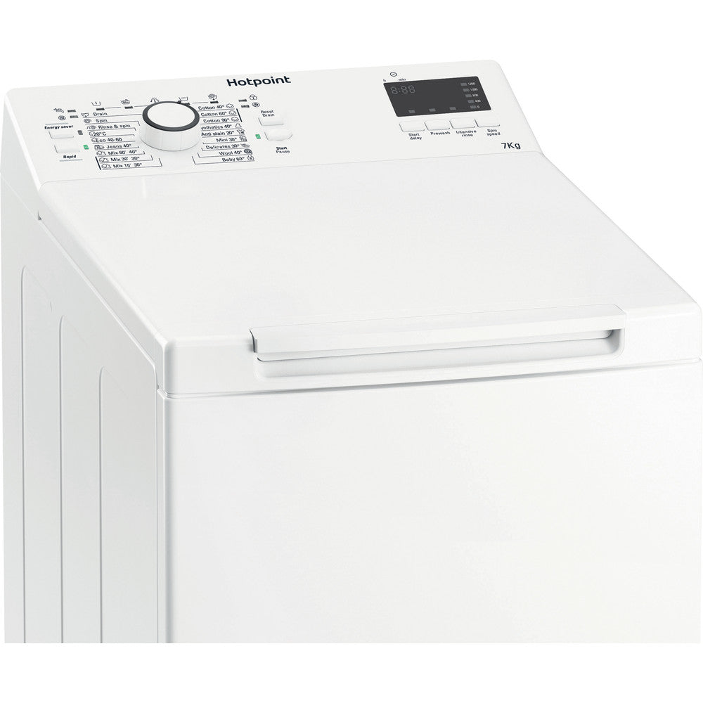 Hotpoint WMTF722UUKN Top Loading 7kg Washing Machine With 1200 Spin White