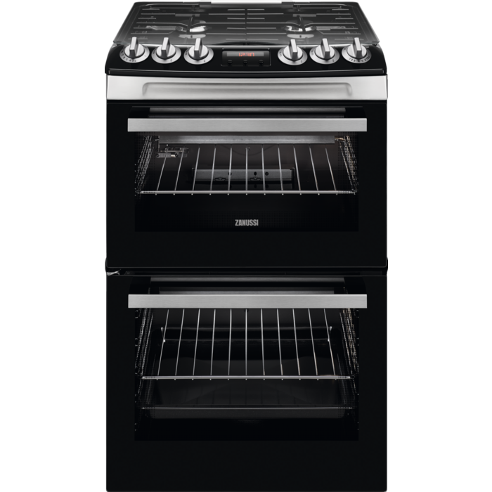 Zanussi ZCG43250XA Gas Cooker with Double Oven Stainless Steel