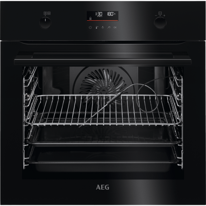 AEG 6000 BPK556260B SteamBake Pyrolytic Built - In Electric Single Oven Black - 200012841