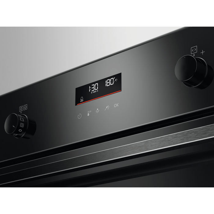 AEG 6000 BPK556260B SteamBake Pyrolytic Built - In Electric Single Oven Black - 200012841