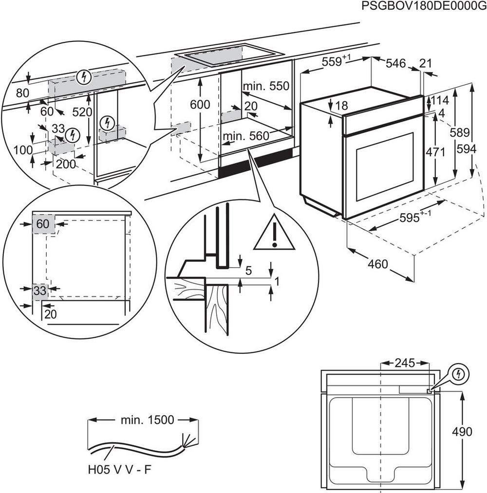 AEG BPE742380M 59.5cm Built In Electric Single Oven - Anti - Fingerprint stainless steel - 1000010944