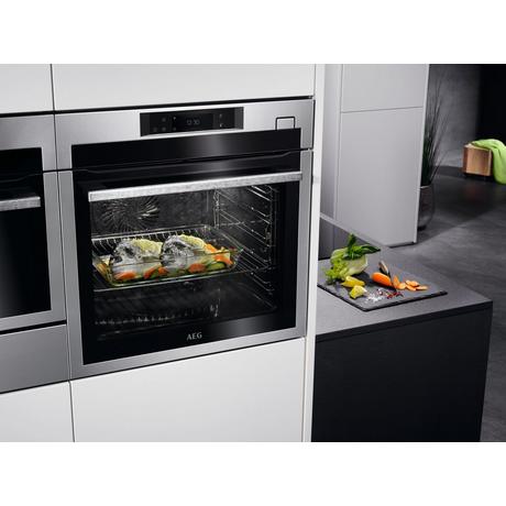 AEG BSE782380M 59.5cm Built In Electric Single Oven Anti Fingerprint Stainless Steel - 1000011044