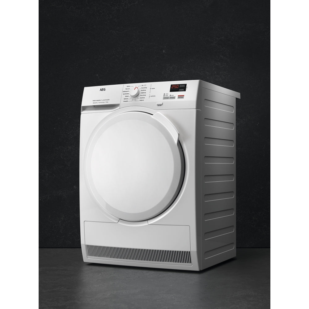 AEG TR708L0B Series 7000 SensiDry Freestanding 8kg Heat Pump Tumble Dryer White