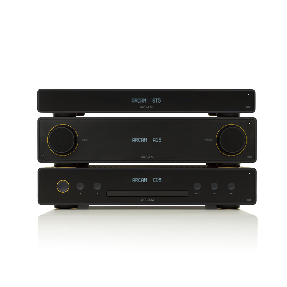 Arcam Radia A15 Integrated Amp with Bluetooth and CD5 CD Player and ST5 High Resolution Streamer Package