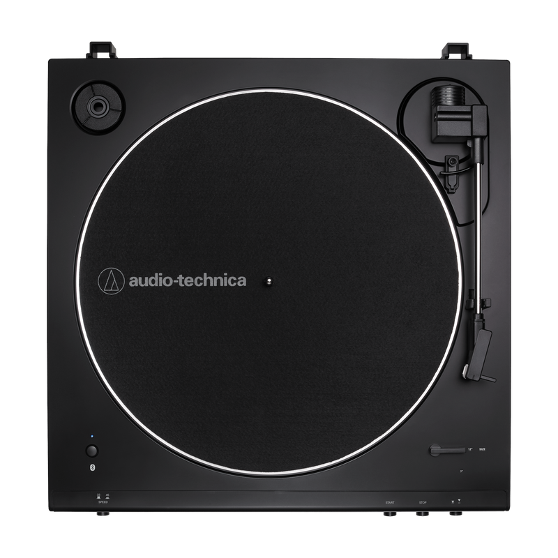 Audio Technica ATLP60XBT Fully Automatic Bluetooth Wireless Turntable with AT-SP3X Powered Bookshelf Speakers HiFi Package Black