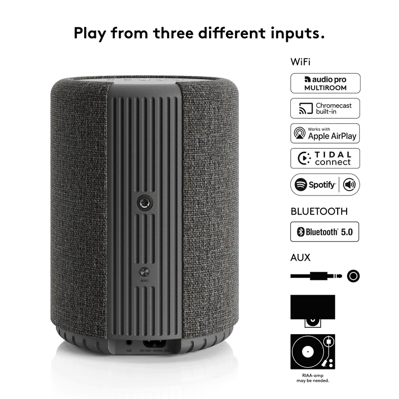 Audio Pro A10 MKII Portable Wireless Multi-room Speaker Dark Grey