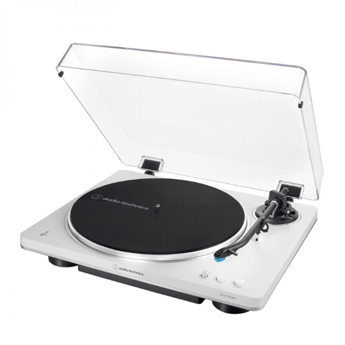 Audio Technica AT-LP70XBT Fully Automatic Bluetooth Wireless Belt Drive Turntable White Silver