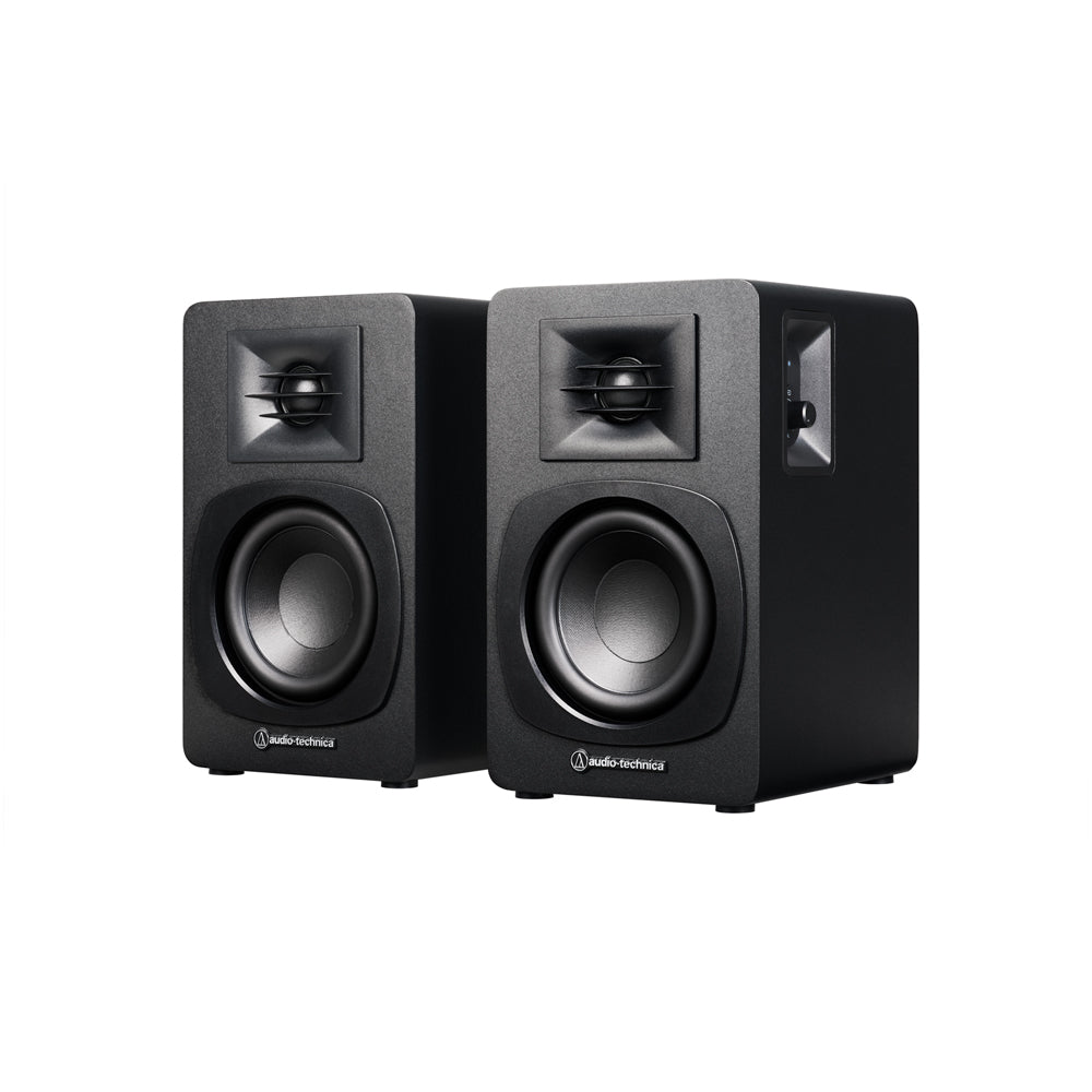 Audio Technica AT-SP3X Powered Bookshelf Speakers with Bluetooth Black