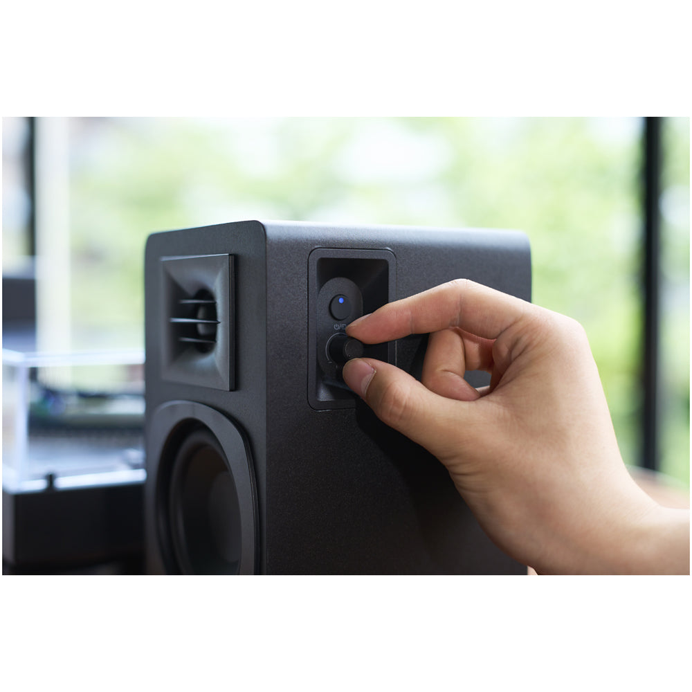 Audio Technica AT-SP3X Powered Bookshelf Speakers with Bluetooth Black