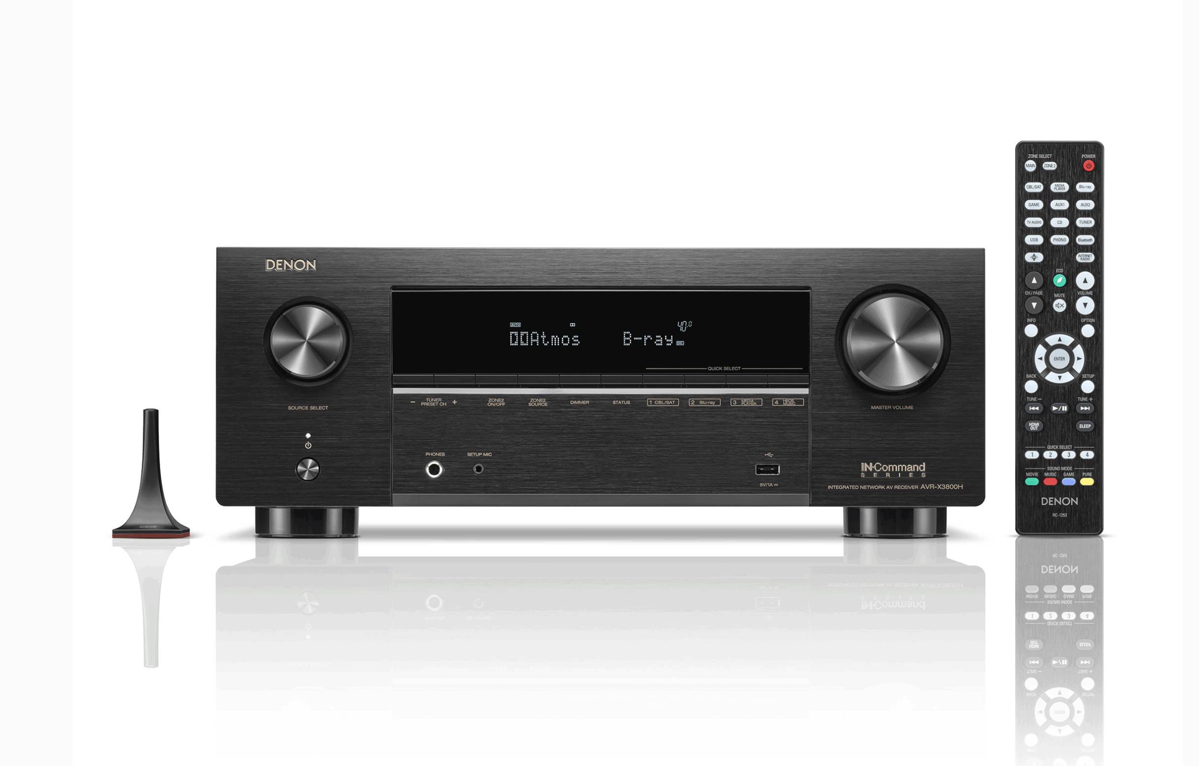 DENON AVCX3800H 8K AV Receiver With Wharfedale DX3 HCP 5.1 Speaker Package Black