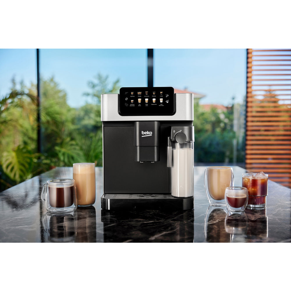 Beko CEG7304X CaffeExperto Fully Automatic 2L Bean To Cup Coffee Machine with Integrated Milk Jug Silver