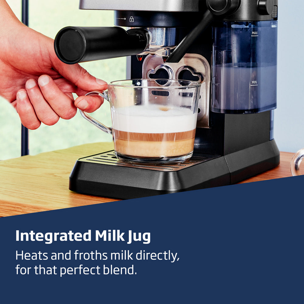 Beko CEP5304X CaffeExperto Semi Automatic Espresso Coffee Machine with Integrated Milk Jug Silver