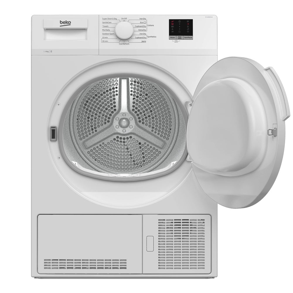 Beko DTLCE80051W 8kg Condenser Tumble Dryer with Sensor Programmes White